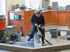 Splitting and cutting slate at the Slate Museum